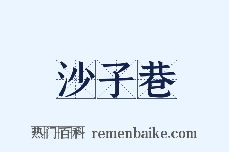 沙子巷是什么意思的图片